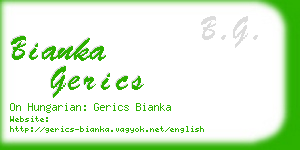 bianka gerics business card